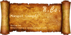 Mangol Csegő névjegykártya
